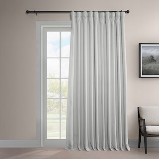 Exclusive Fabrics Textured Faux Linen Extra Wide Room Darkening Curtains for Bedroom & Living Room Curtains (1 Panel)
