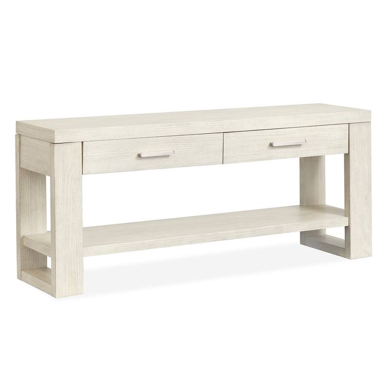 Magnussen Home Refton Balboa Mist Rectangular Sofa Table - 64''W x 16''D x 27''H - 64''W x 16''D x 27''H