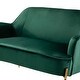 preview thumbnail 83 of 117, Barbara 43" Contemporary Velvet Loveseat Sofa with Goldtone Metal Legs by HULALA HOME