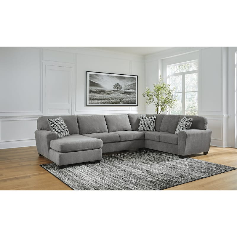 Signature Design by Ashley Birkdale Court Gray 3-Piece Sectional with Chaise - Right Facing