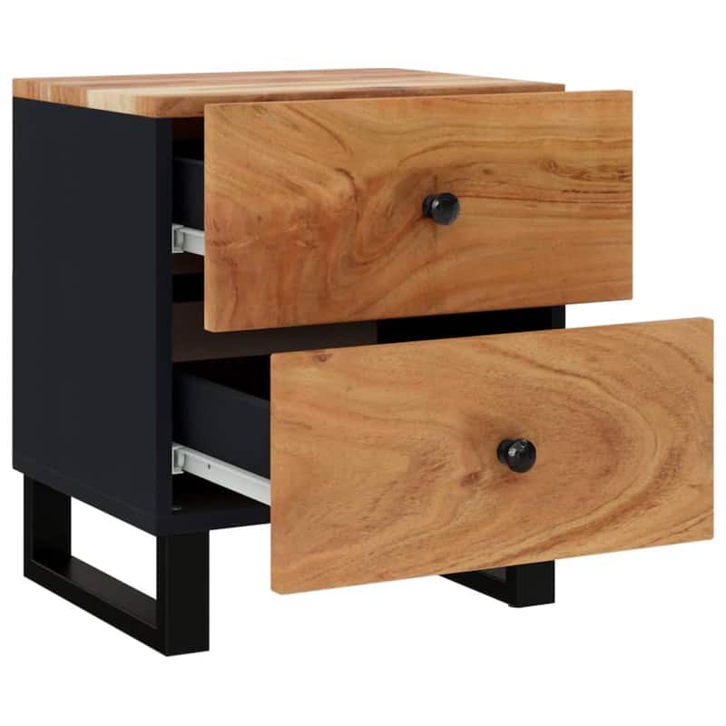 vidaXL Bedside Cabinet 15.7"x13"x18.1" Solid Wood