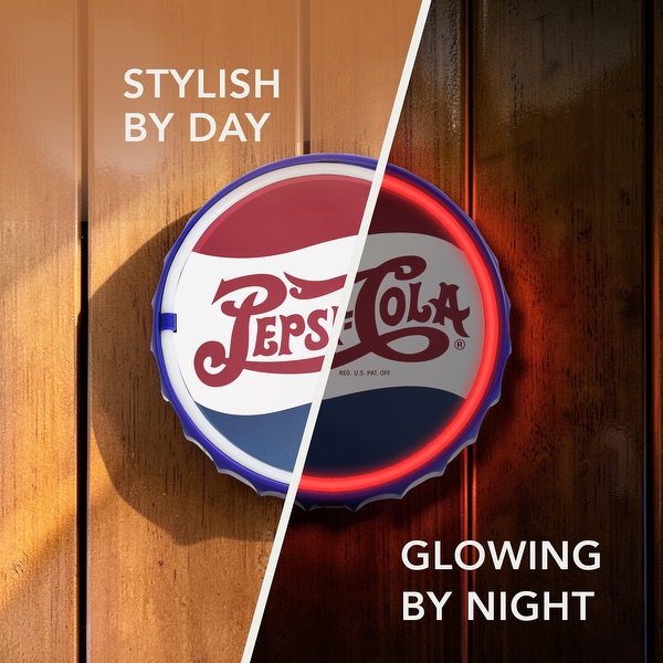 Pepsi Cola Vintage Bottle Cap LED Neon Sign 12