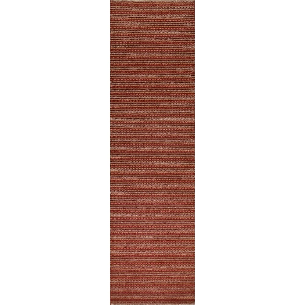 Modern Gabbeh Oriental Runner Rug Handmade Wool Carpet - 2'7"x 12'2"