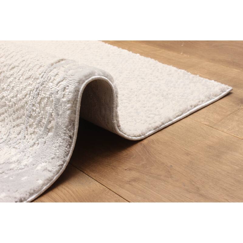 ECARPETGALLERY Machine Made Bloom Tan Area Rug