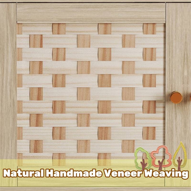 Elegant Veener Weaving Design Coffee Table