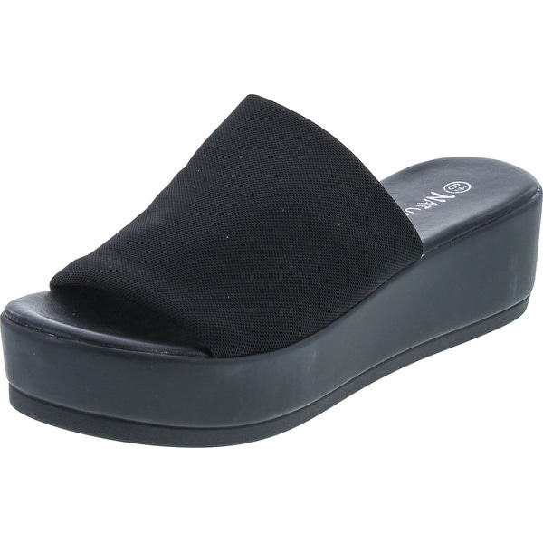 slip on peep toe sandals