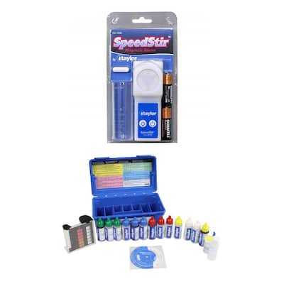 Taylor Magnetic Stirrer Pack w/ Complete FAS-DPD Pool Test Kit - 4.35