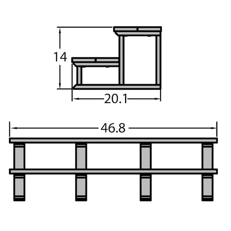 Highwood Eco-Friendly Hot Tub Spa Two Tier Steps 48"