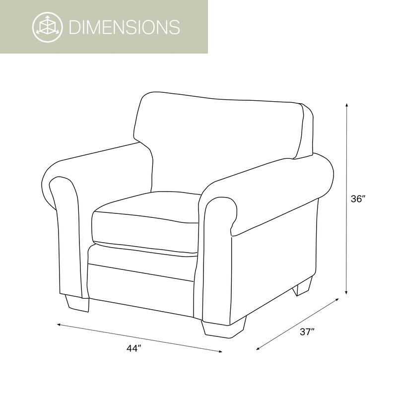 American Furniture Classics Model 8501-00-20 Buckskin Arm Chair with Matching Ottoman