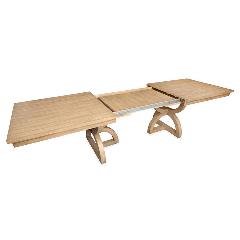Magnussen Home Coventry Honey Maple Extendable Trestle Dining Table - 40''W x 84''D x 30''H