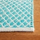 preview thumbnail 32 of 84, SAFAVIEH Handmade Flatweave Montauk Geert Cotton Rug 6' Square - Turquoise/Ivory - Square