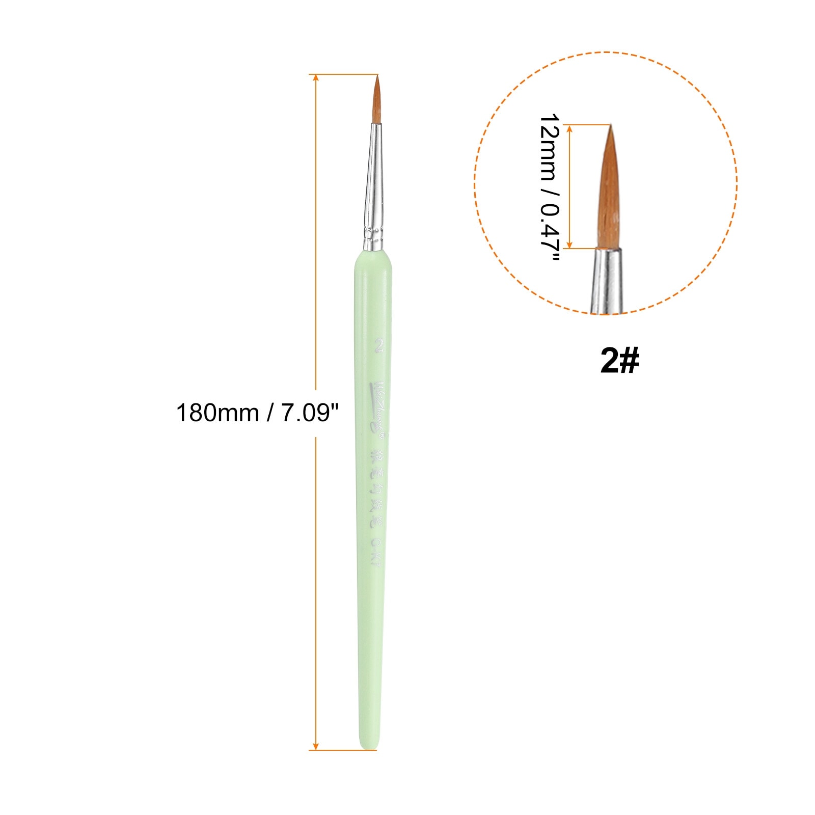 Detail Paint Brushes Pointed Tip Nylon Hair Miniature Painting Brush for Watercolor Oil Acrylic