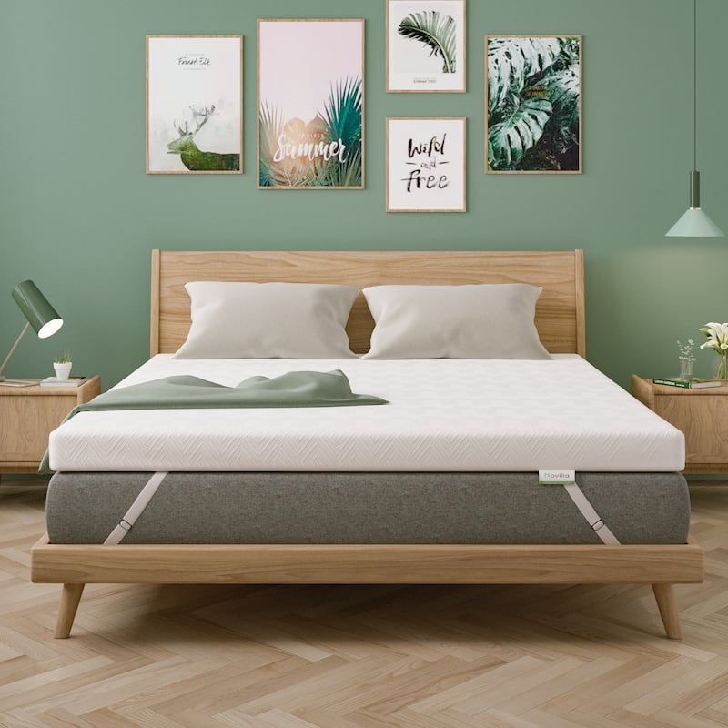 Novilla 4inch Cool Gel Memory Foam Mattress Topper Pad On Sale Bed