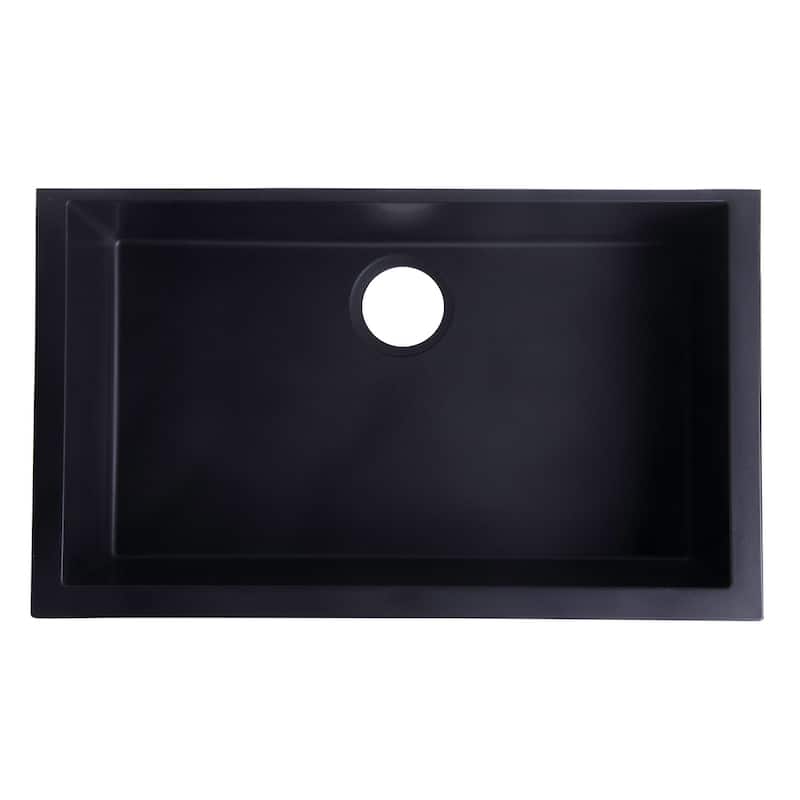 Alfi Black Granite Composite 30-inch Undermount Single-bowl Kitchen Sink