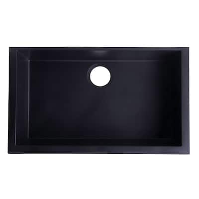 Alfi Black Granite Composite 30-inch Undermount Single-bowl Kitchen Sink