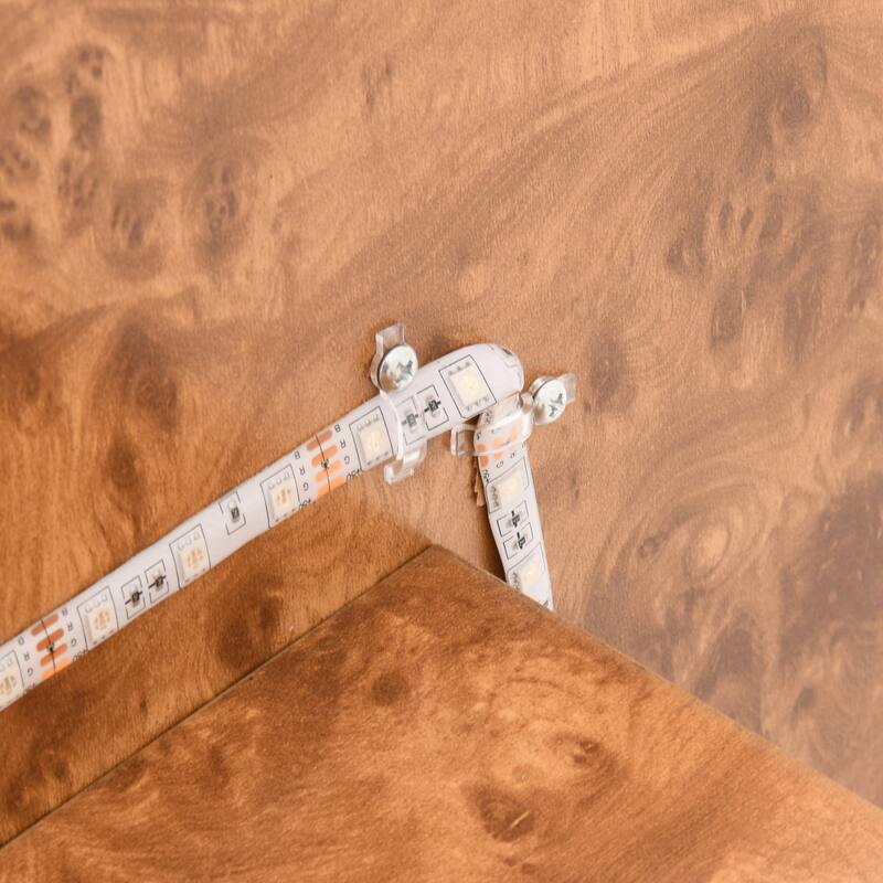 Moasis Modern Square Coffee Table with App-Controlled LED Lights