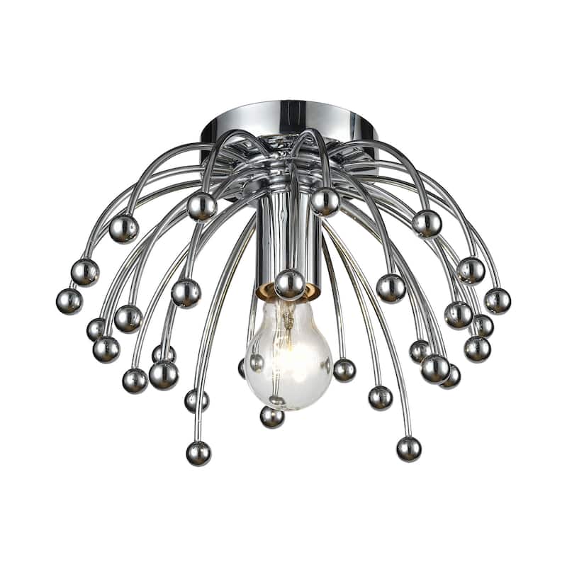Elk Home Momotombo Chrome Metal 1 Light Flush Mount