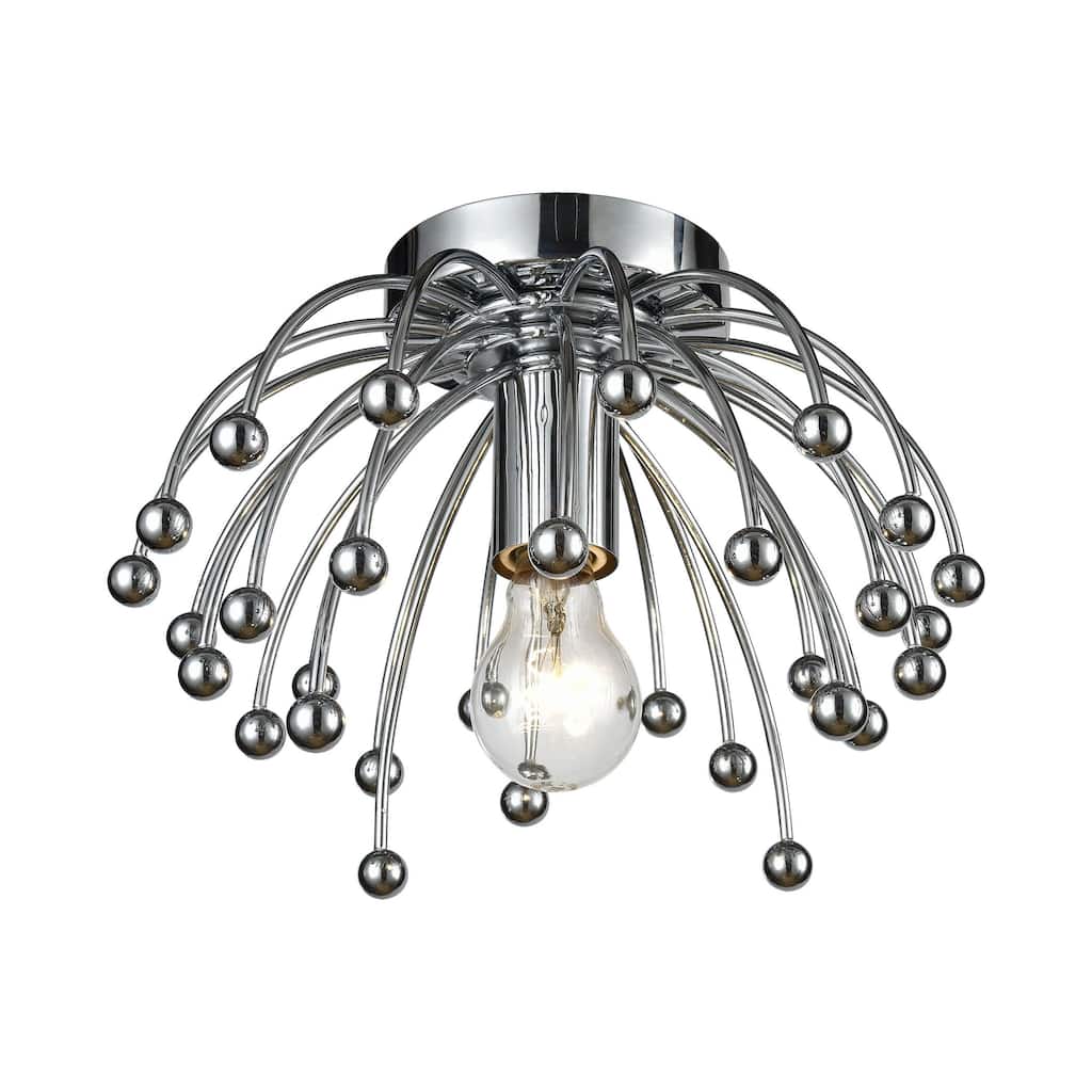 Elk Home Momotombo Chrome Metal 1 Light Flush Mount