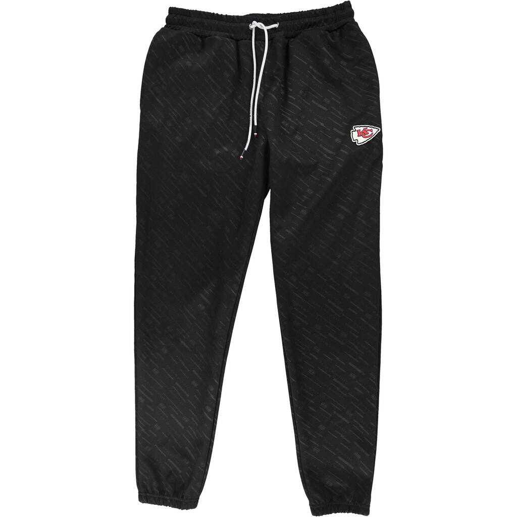 Tommy Hilfiger Mens Kansas City Chiefs Athletic Jogger Pants,, Black, Medium