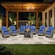 Option Grey Wicker / Blue Cusion