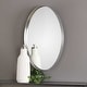 preview thumbnail 1 of 4, Uttermost Pursley 30" X 20" W Oval Glam Contemporary Inset Vanity Wall Plated Brushed Nickel