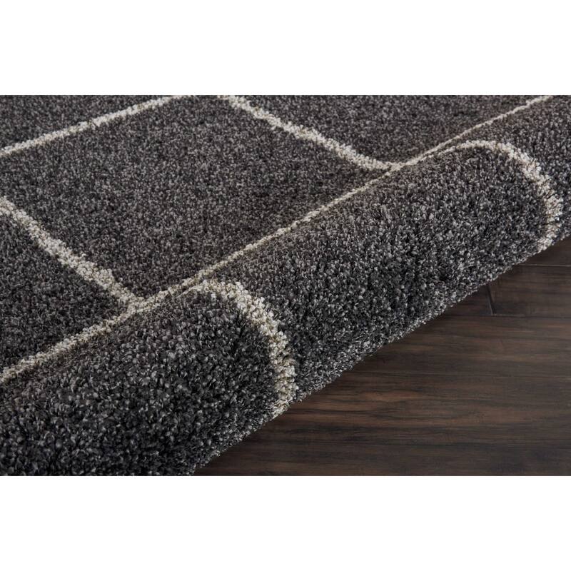 Nourison Brisbane Large Diamond Geometric Modern Shag Area Rug
