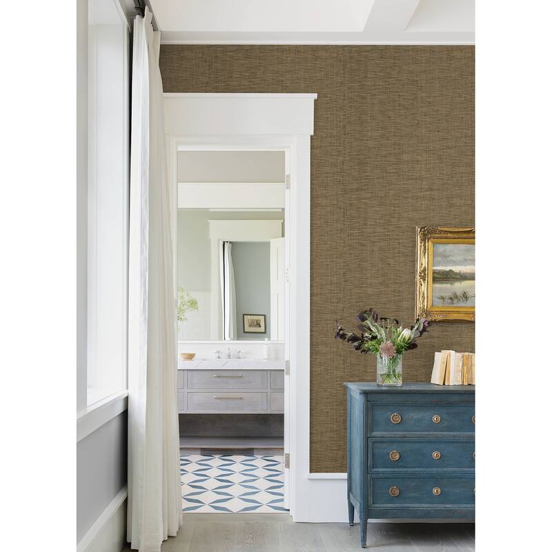 A-Street Prints Cixi Neutral Basketweave Wallpaper