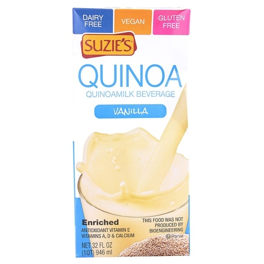 Suzie's Quinoa Milk Beverage - Vanilla - Case of 6 - 33.8 Fl oz. - 2 Pack
