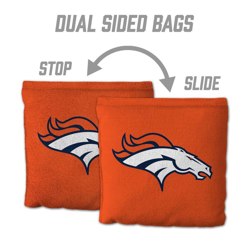 Denver Broncos NFL Dual Sided Pro Stop & Slide Cornhole Bags
