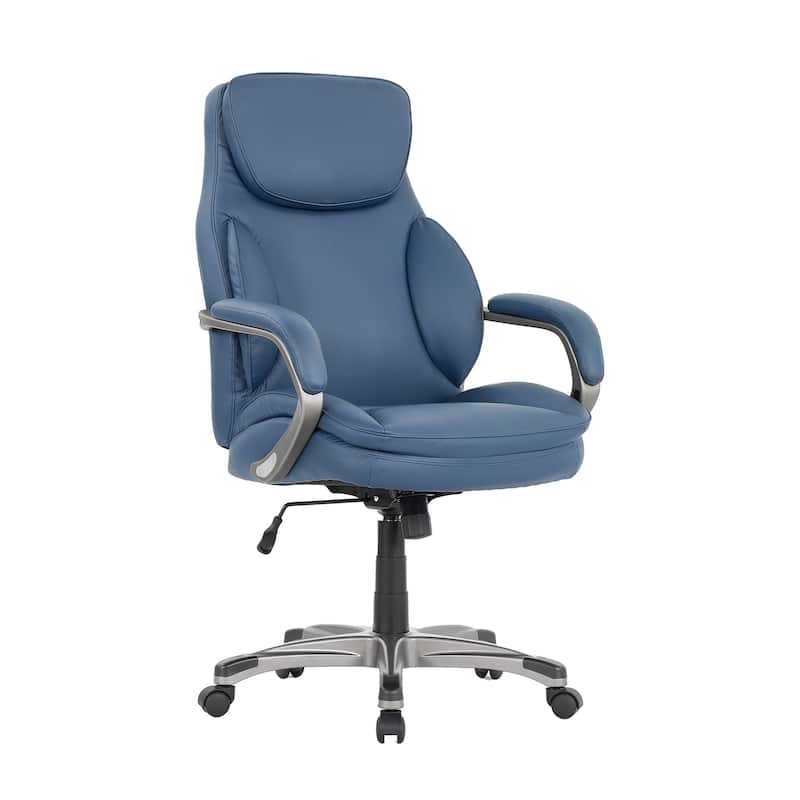 Sealy® Palisade Faux Leather Office Chair with Memory Foam Seat and Adjustable Height