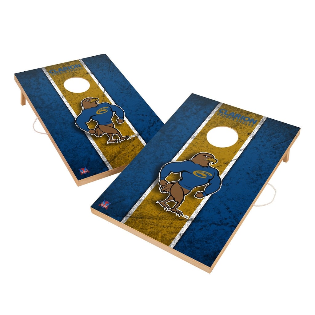 Vintage Clarion Golden Eagles Regulation 2x4 Cornhole Set