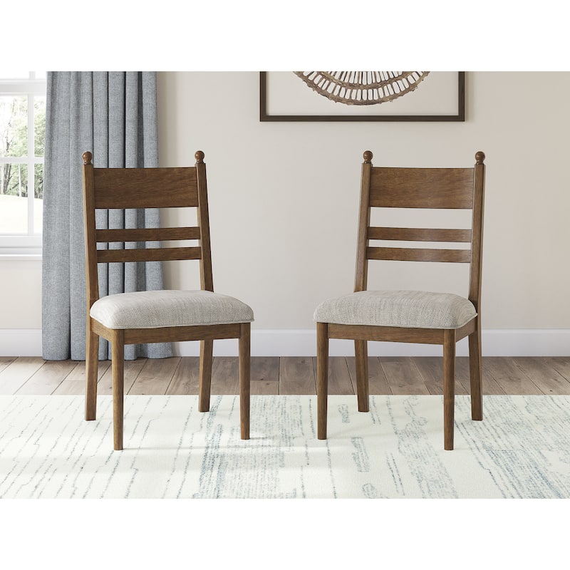 Signature Design by Ashley Chadworth Dining Chair (Set of 2) - 20"W x 24"D x 39"H - Brown/Gray