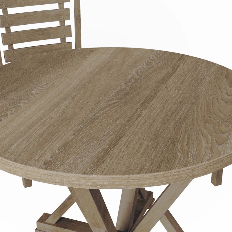 Modern Farmhouse Round Dining Table 45.7inch,only 1PC table