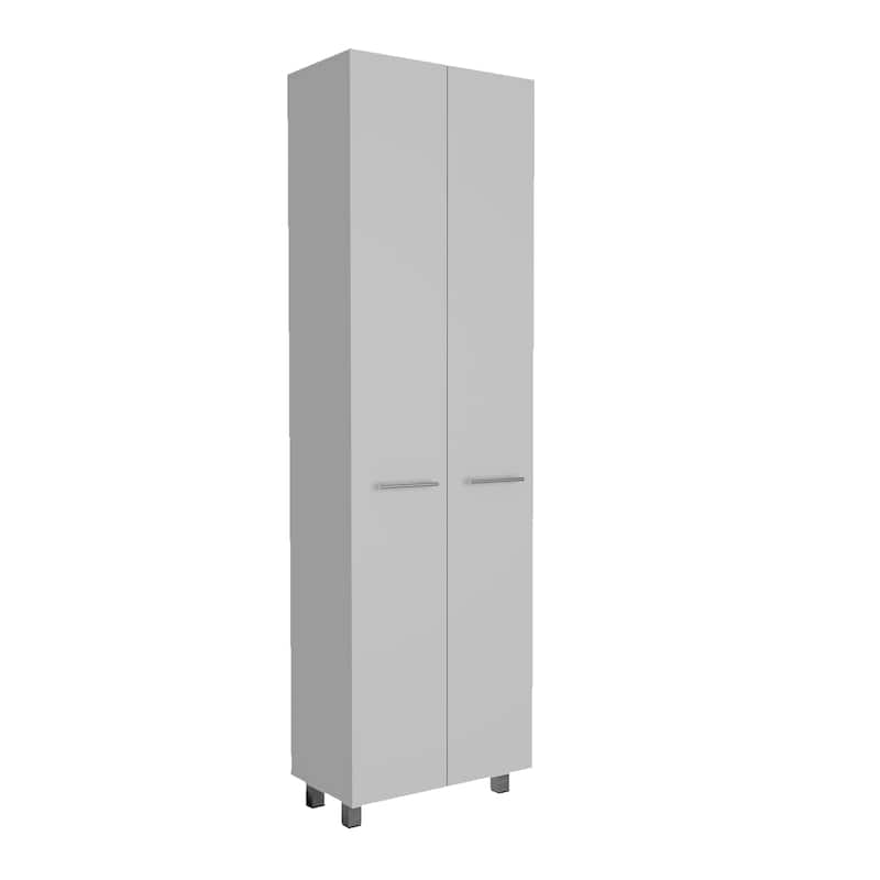 Baleare 23-inch Wide Pantry Cabinet with 5 Interior Shelves and 4 Legs - N/A - White