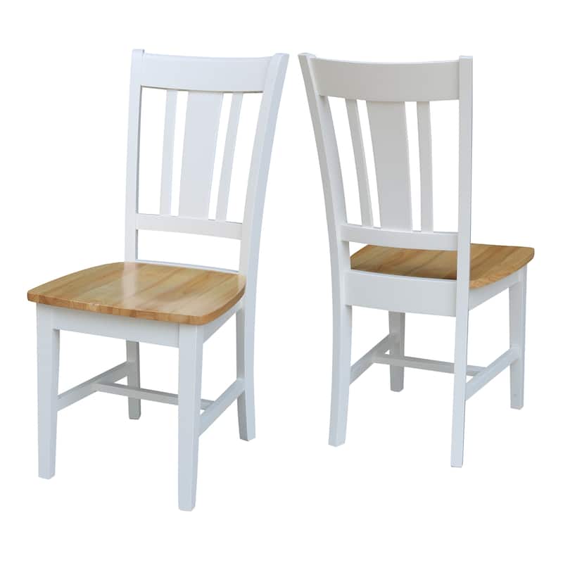 International Concepts Solid Wood San Remo Splatback Chairs - Set of 2