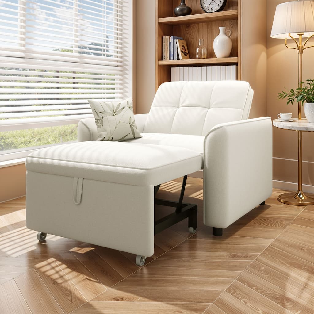 3-in-1 Sleeper Sofa Bed, Pull Out Chair Sofa For Living Room