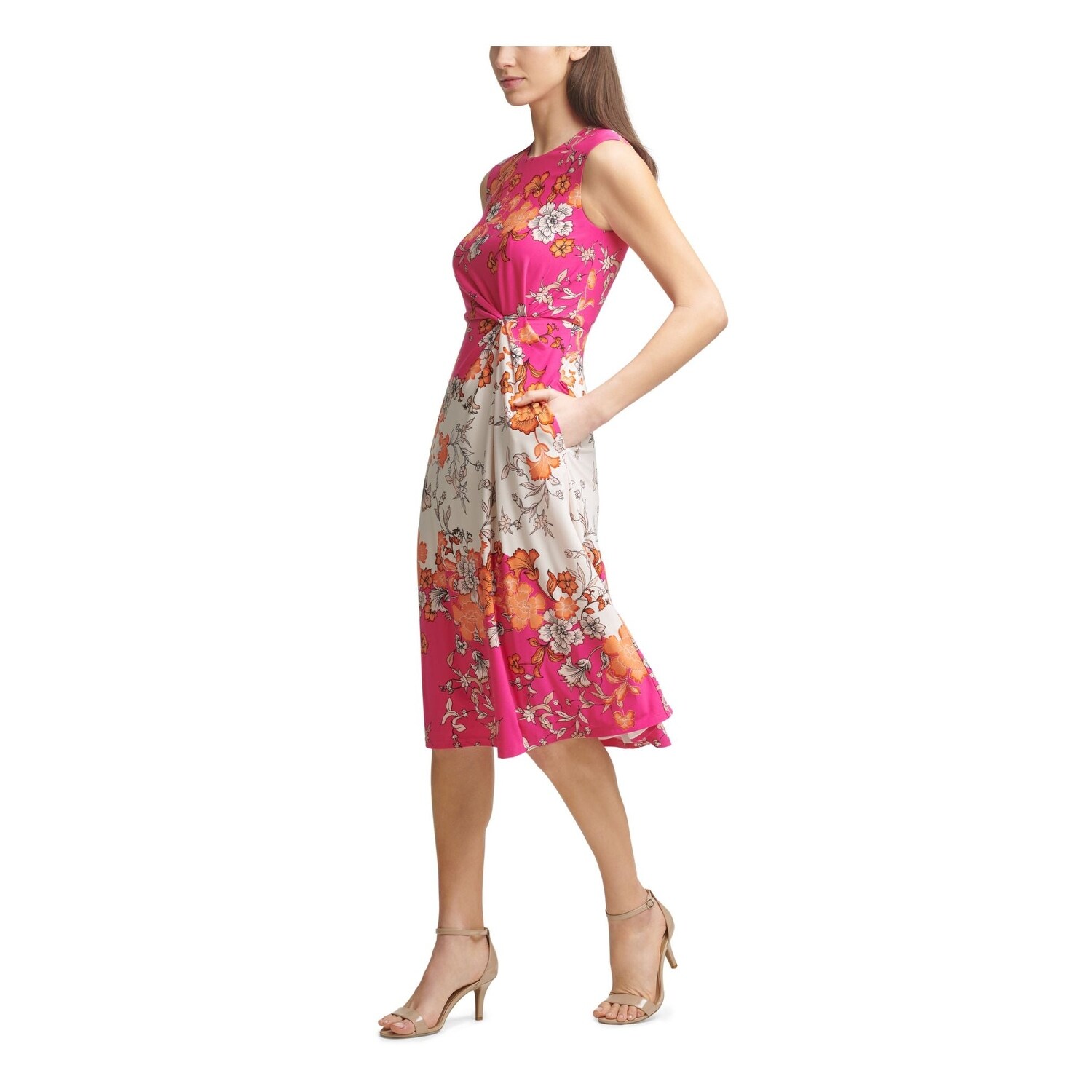 knee length dresses for ladies Vince Camuto Midi Dress, 10 / Blue main image 1