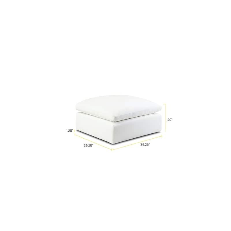 Poly and Bark Aspen Ottoman