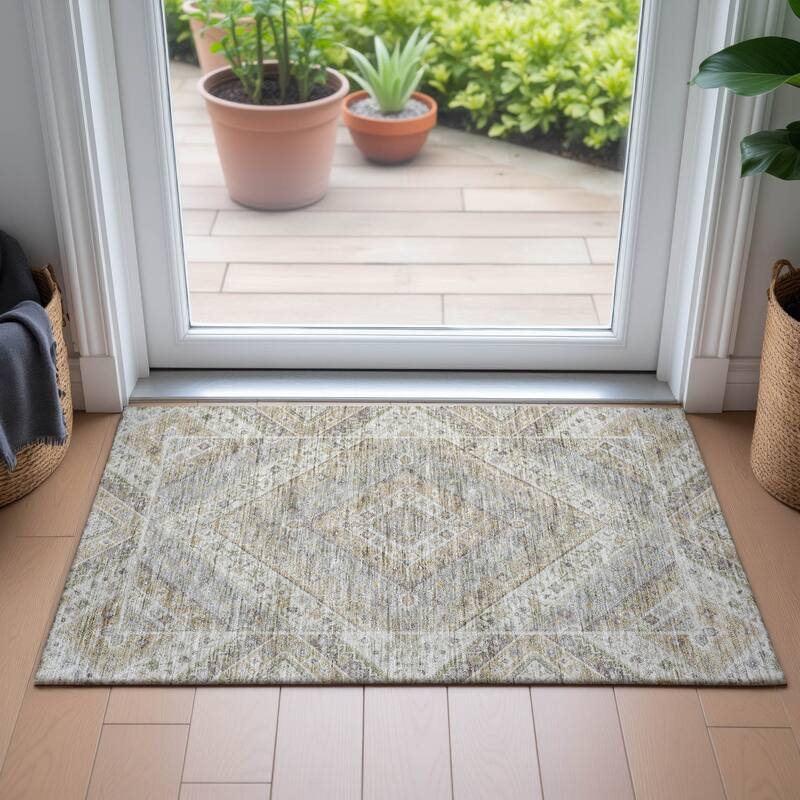 Machine Washable Indoor/Outdoor Traditional Ali Chantille Rug