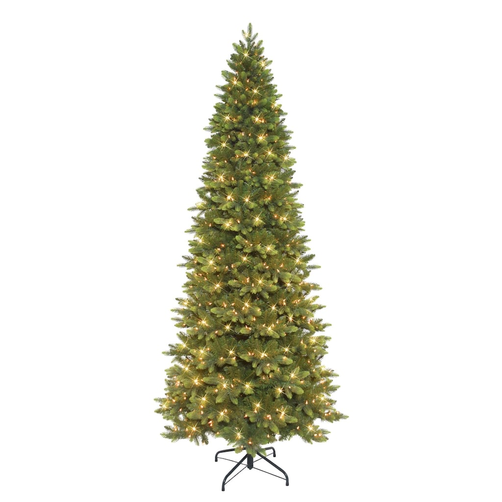 9' Slim Westford Spruce Artificial Christmas Tree, Clear Lights - 9 Foot