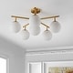 preview thumbnail 15 of 17, SAFAVIEH Lighting Briette Flush Mount - 26" W x 26" D x 15" H