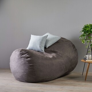 Asher Faux Suede 6.5-foot Lounge Beanbag
