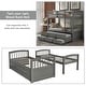 preview thumbnail 12 of 13, Modern Design Wood Bunk Bed with Ladder, Multifunctional Trundle Bunk Bed with Drawers, Grey