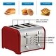 preview thumbnail 5 of 6, Kenmore 4-Slice Red Stainless Steel Toaster, Dual Controls, Wide Slot
