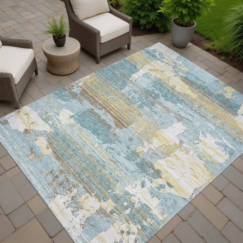 Machine Washable Indoor/ Outdoor Chic Veta Chantille Rug