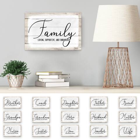 Olivia Rose 'Admiration' Canvas Textual Wall Art - 8 in. H x 12 in. W