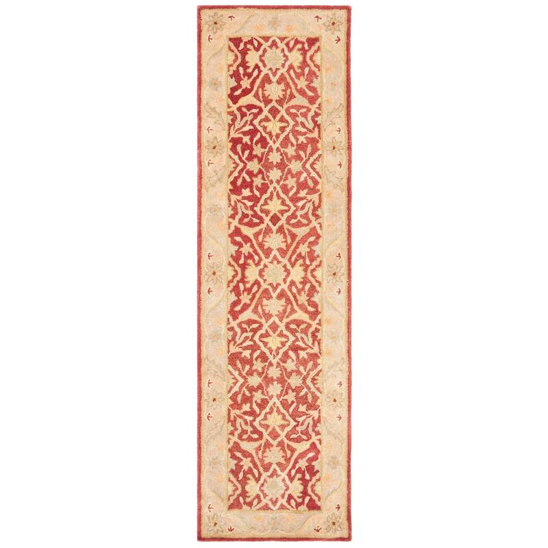 SAFAVIEH Handmade Antiquity Loana Traditional Oriental Wool Rug - 2'3" x 12' Runner - Rust