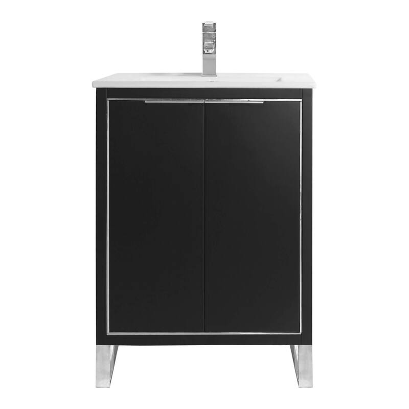 Fine Fixtures Opulence Collection Bathroom Vanity with White Ceramic Sink