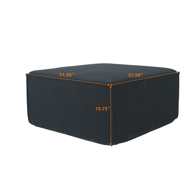 Modern Modular Sectional Sofa with 3 Pillows, Convertible Living Room Couch with Ottomans