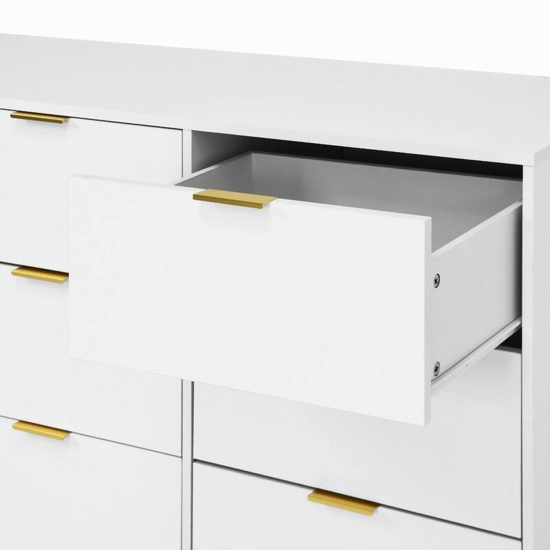 9-Drawer Modern Dresser with Handle-Free Design, Wood Storage Chest for Bedroom or Entryway